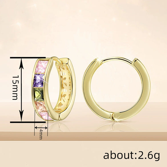 Wholesale Women's Copper Geometric Zirconia Jewelry Earrings