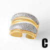Wholesale Women's Copper Gold Plated Geometric Irregular Open Ring