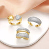 Wholesale Women's Copper Gold Plated Geometric Irregular Open Ring