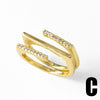 Wholesale Women's Copper Gold Plated Geometric Ushaped Love Ring