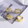 Wholesale Women's Copper Gold Plated Geometric Ushaped Love Ring