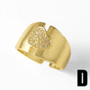 Wholesale Women's Copper Gold Plated Geometric Ushaped Love Ring