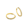 Wholesale Women's Copper Gold Plated Micro Inlaid Zircon Round Geometric Earrings Jewelry