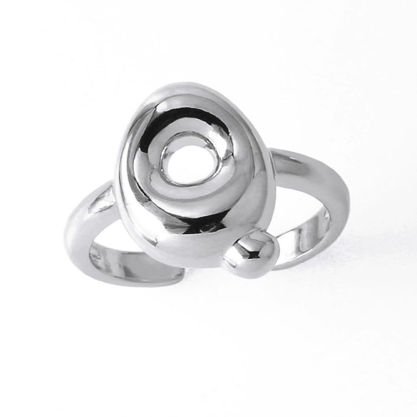 Wholesale Women's Copper Gold Plated Minimalist Letter Opening Ring