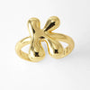 Wholesale Women's Copper Gold Plated Minimalist Letter Opening Ring