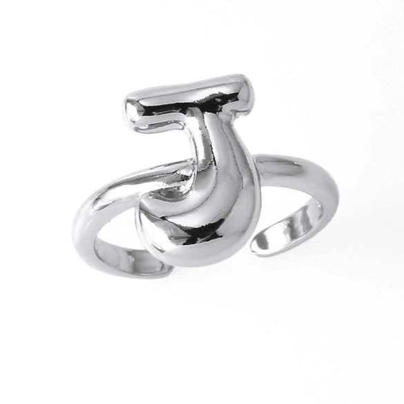 Wholesale Women's Copper Gold Plated Minimalist Letter Opening Ring
