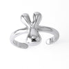 Wholesale Women's Copper Gold Plated Minimalist Letter Opening Ring