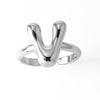 Wholesale Women's Copper Gold Plated Minimalist Letter Opening Ring