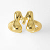 Wholesale Women's Copper Gold Plated Minimalist Letter Opening Ring