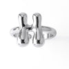 Wholesale Women's Copper Gold Plated Minimalist Letter Opening Ring