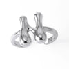 Wholesale Women's Copper Gold Plated Minimalist Letter Opening Ring