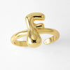 Wholesale Women's Copper Gold Plated Minimalist Letter Opening Ring
