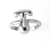 Wholesale Women's Copper Gold Plated Minimalist Letter Opening Ring