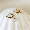 Wholesale Women's Copper Goldplated Earrings With Full Diamond Zircon And Geometric Design