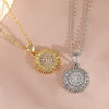 Wholesale Women's Copper Goldplated Flower Pendant O Word Chain Necklace