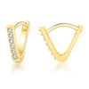 Wholesale Women's Copper Goldplated Geometric Alloy Inlaid Artificial And Semiprecious Stones Earrings