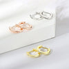 Wholesale Women's Copper Goldplated Geometric Alloy Inlaid Artificial And Semiprecious Stones Earrings