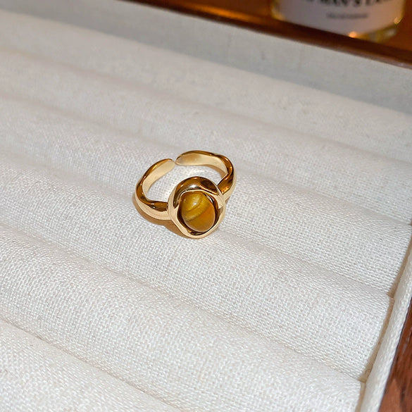 Wholesale Women's Copper Goldplated Geometric Opening Ring Jewelry