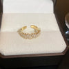 Wholesale Women's Copper Goldplated Geometric Opening Ring Jewelry