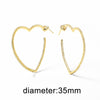 Wholesale Women's Copper Goldplated Heartshaped Geometric Style Earrings