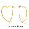 Wholesale Women's Copper Goldplated Heartshaped Geometric Style Earrings