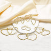 Wholesale Women's Copper Goldplated Heartshaped Geometric Style Earrings