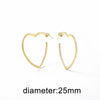 Wholesale Women's Copper Goldplated Heartshaped Geometric Style Earrings