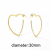 Wholesale Women's Copper Goldplated Heartshaped Geometric Style Earrings