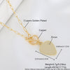 Wholesale Women's Copper Goldplated Heartshaped Necklace