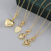 Wholesale Women's Copper Goldplated Heartshaped Necklace