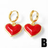 Wholesale Women's Copper Heart Shape Earrings With Electroplating