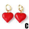 Wholesale Women's Copper Heart Shape Earrings With Electroplating