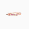 Wholesale Women's Copper Heart Shape Geometric Ring With Inlaid Zirconia