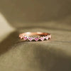 Wholesale Women's Copper Heart Shape Geometric Ring With Inlaid Zirconia