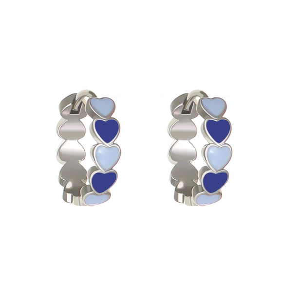 Wholesale Women's Copper Heart Shape Oil Dropping Earrings With Electroplating