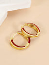 Wholesale Women's Copper Heart Shape Oil Dropping Earrings With Electroplating