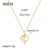 Wholesale Women's Copper Heart Shape Zircon Inlaid Electroplated Clavicle Chain Necklace