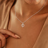 Wholesale Women's Copper Heart Shape Zircon Inlaid Electroplated Clavicle Chain Necklace