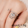 Wholesale Women's Copper Heart Shaped Fantasy Love Pendant Ring With Microinlaid Zircon And Geometric Style