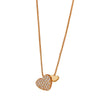 Wholesale Women's Copper Heartshaped Pendant Necklace With Electroplating Light Luxury Versatile Niche Design