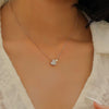 Wholesale Women's Copper Heartshaped Pendant Necklace With Electroplating Light Luxury Versatile Niche Design