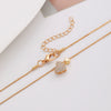 Wholesale Women's Copper Heartshaped Pendant Necklace With Electroplating Light Luxury Versatile Niche Design