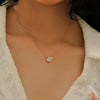 Wholesale Women's Copper Heartshaped Pendant Necklace With Electroplating Light Luxury Versatile Niche Design