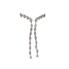 Wholesale Women's Copper Inlaid Zircon Dropshaped Long Tassel Earrings With Advanced Sense