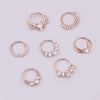 Wholesale Women's Copper Inlaid Zircon Geometric Nose Ring For Body Puncture Jewelry