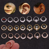 Wholesale Women's Copper Inlaid Zircon Geometric Nose Ring For Body Puncture Jewelry