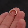 Wholesale Women's Copper Inlaid Zircon Geometric Nose Ring For Body Puncture Jewelry
