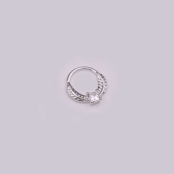 Wholesale Women's Copper Inlaid Zircon Geometric Nose Ring For Body Puncture Jewelry