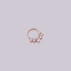 Wholesale Women's Copper Inlaid Zircon Geometric Nose Ring For Body Puncture Jewelry
