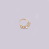 Wholesale Women's Copper Inlaid Zircon Geometric Nose Ring For Body Puncture Jewelry